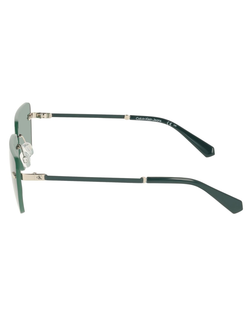 Calvin Klein Green Ckj25207S 045 Sunglasses Metal Squared Normal