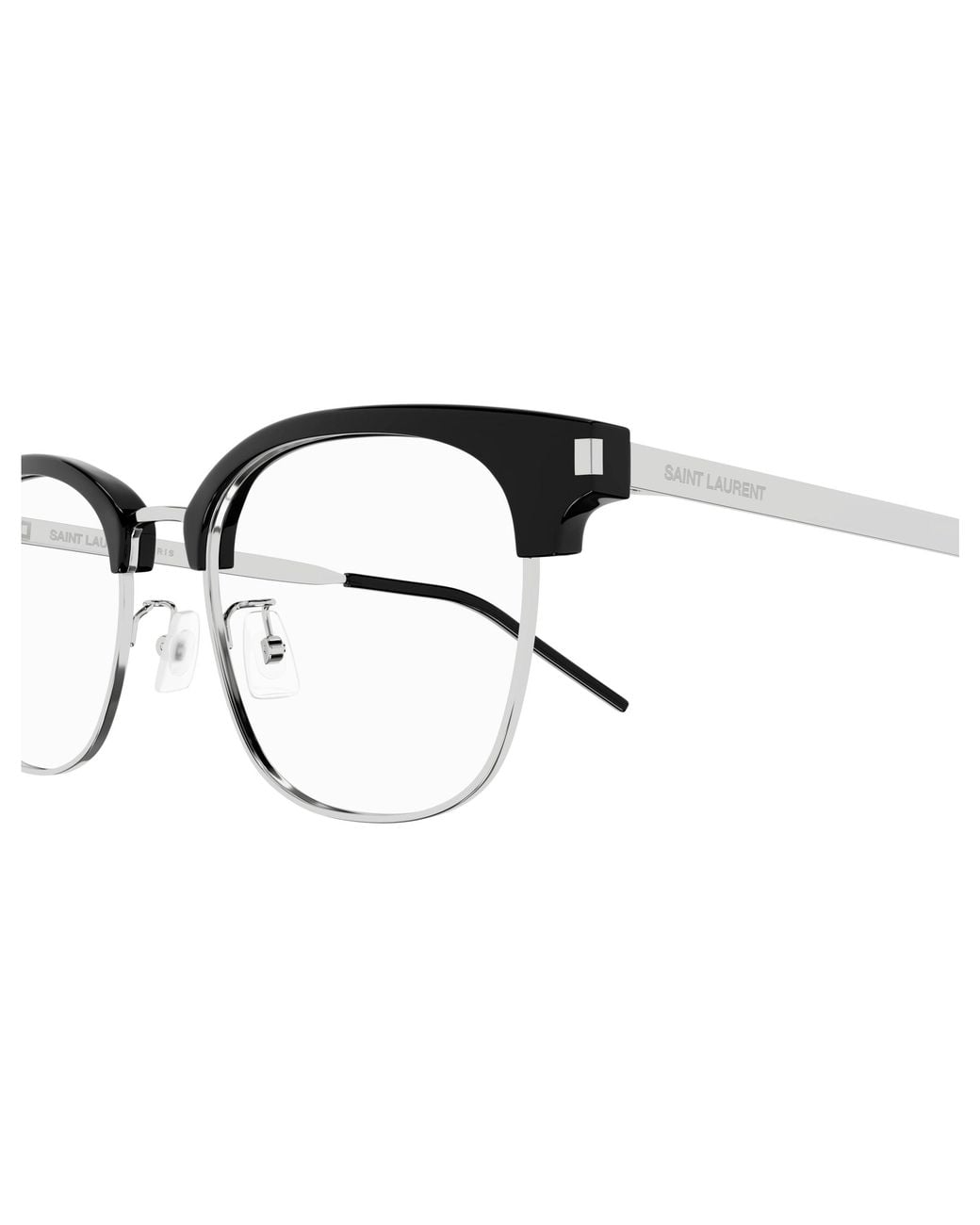 Saint Laurent Black Sl 649/F 001 Optical Frames Acetate Transparent Squared