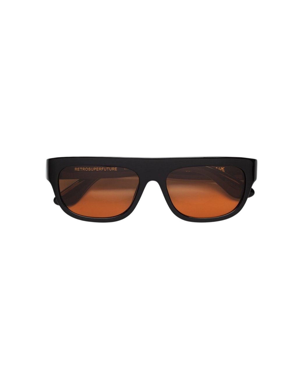 Retrosuperfuture Black Zxo Serioso Refined Sunglasses Acetate Geometric Normal