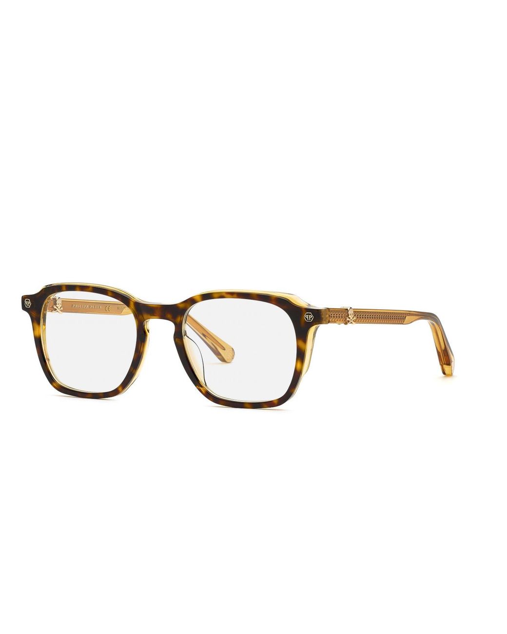 Philipp Plein Black Vpp059V Plein Velvet Sky Amalfi. 0Adr Optical Frames Acetate Squared for men