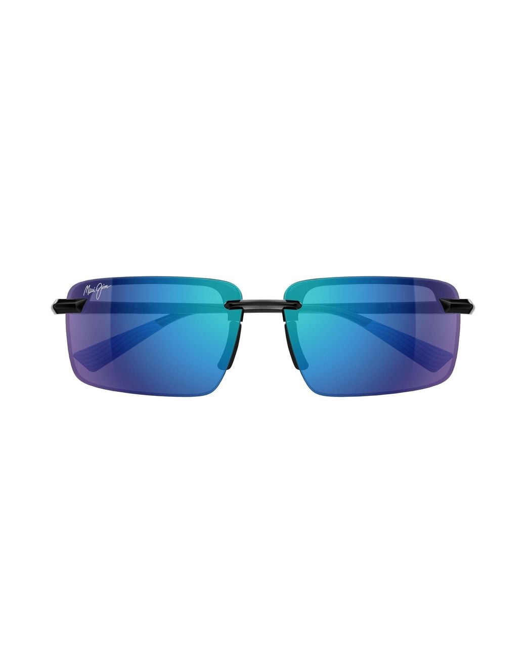 Maui Jim Black Mj0656Sa 001 Occhiali Da Sole Iniettato Blu Squadrata