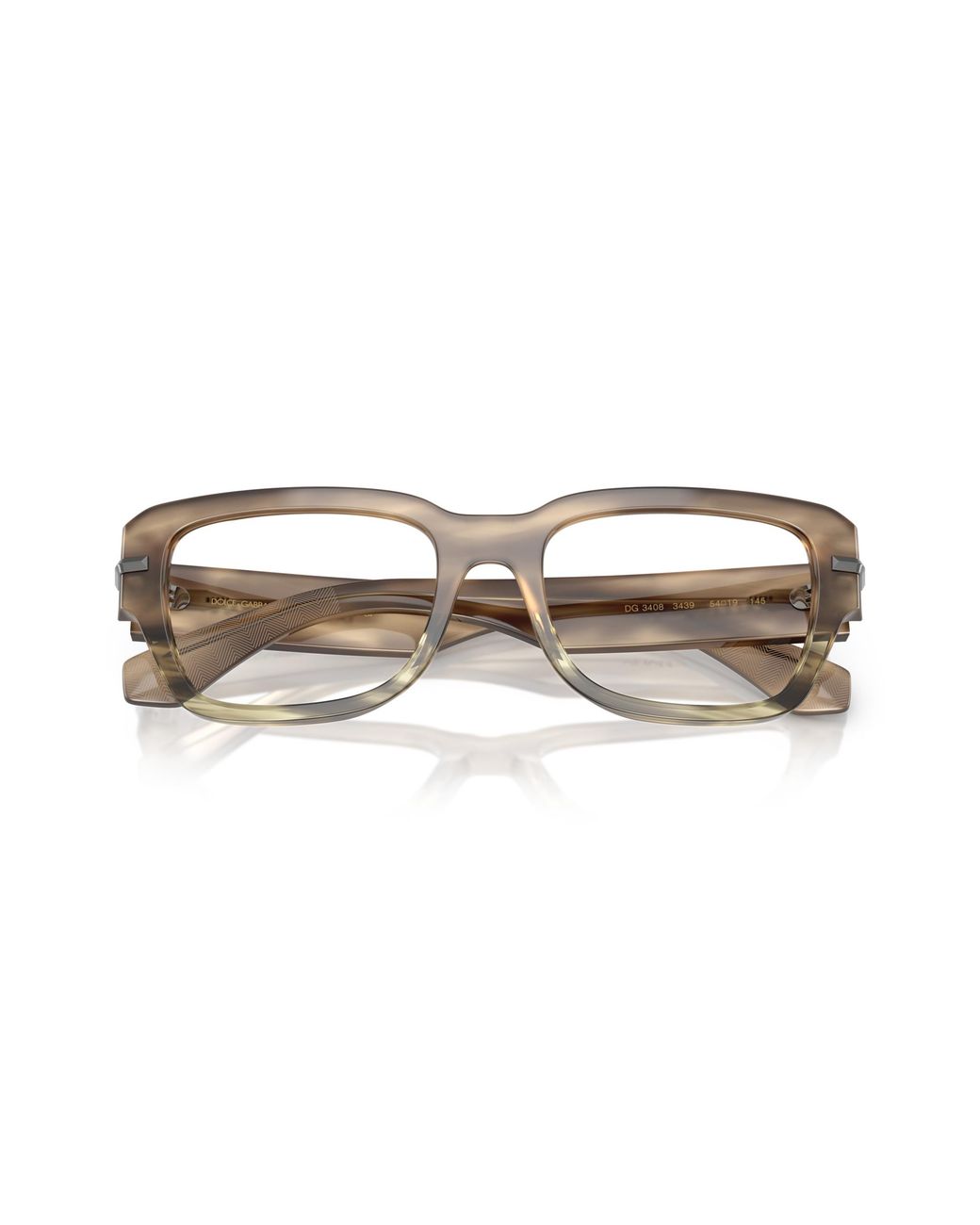 Dolce & Gabbana Black Dg3408 3439 Optical Frames Acetate Transparent Squared Normal for men
