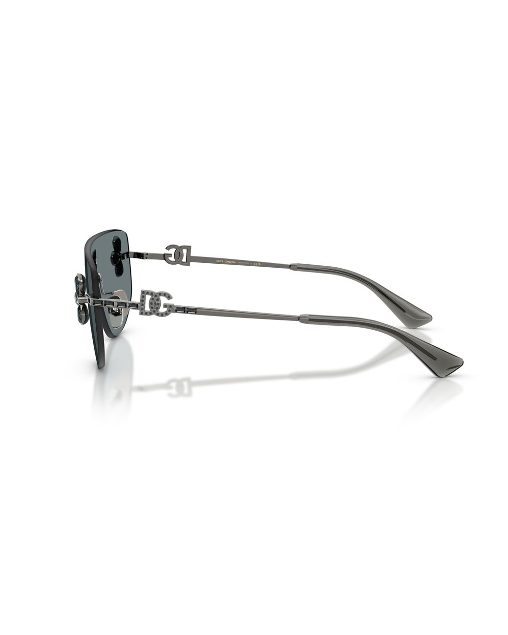 Dolce & Gabbana Black Dg2333B 12866G Sunglasses Metal Squared Mirror
