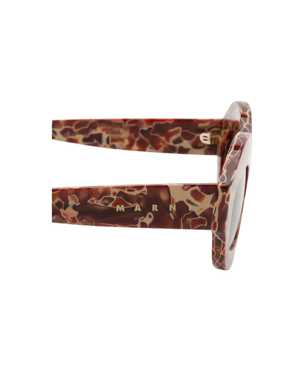 Marni Brown Fn9 Ik Kil Cenote Lava Sunglasses Acetate Oversize Normal