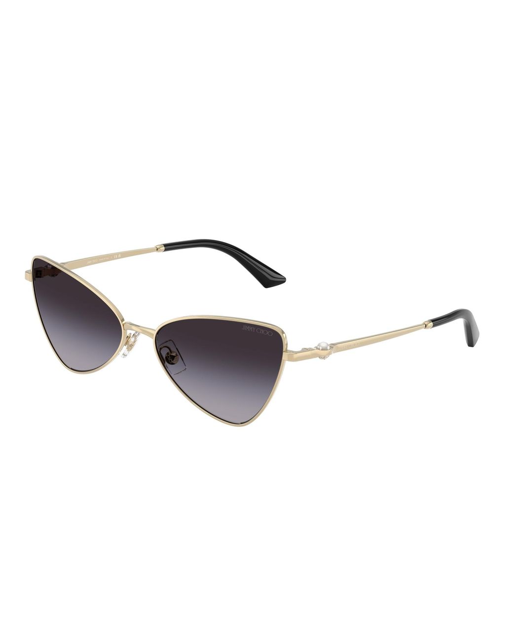 Jimmy Choo Black Jc4015Hb 30068G Sunglasses Metal Cat Eye Normal Shaded