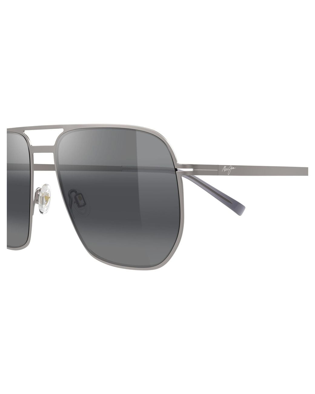 Maui Jim Black Mj0605S 001 Occhiali Da Sole Metallo Grigio Squadrata