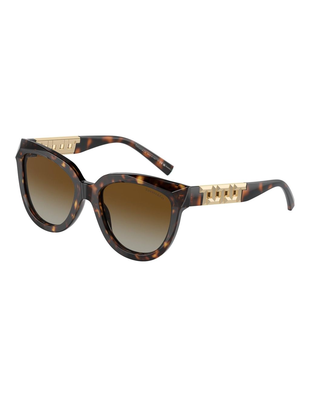 Tiffany & Co Black Tf4215 8015T5 Sunglasses Acetate Cat Eye Polarized Shaded