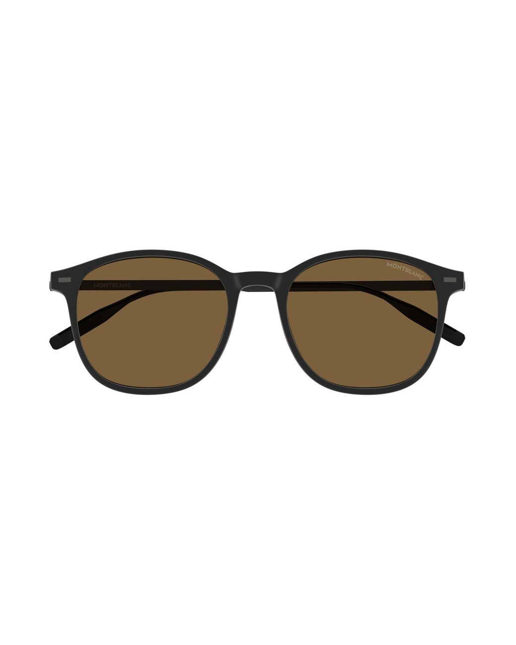 Montblanc Black Mb0454Sa 002 Sunglasses Injected Round for men