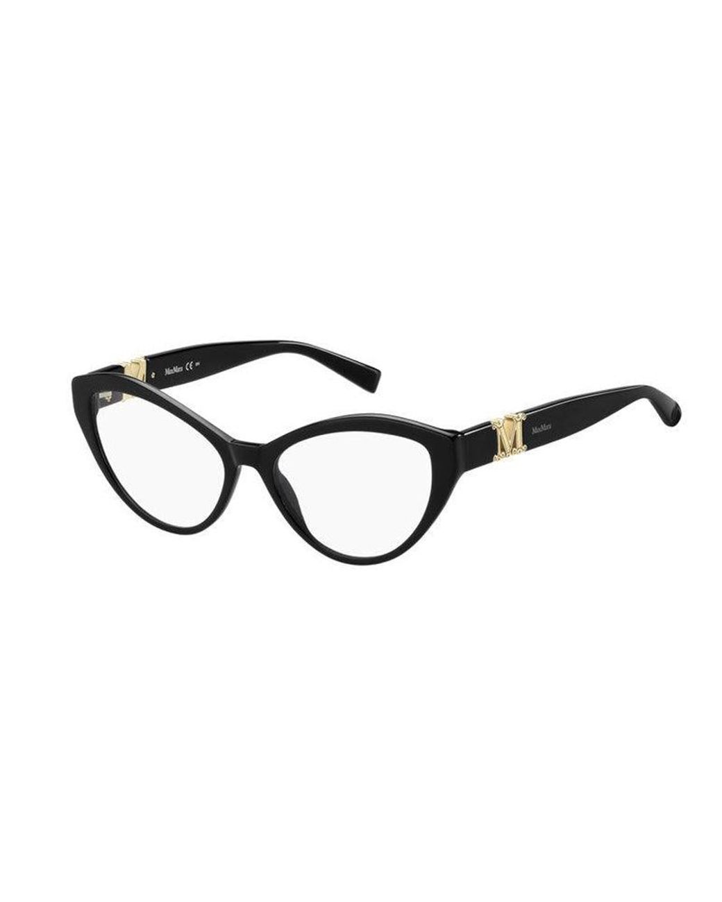 Max Mara Black Mm 1424 807 Optical Frames Outlet Plastic Cat Eye