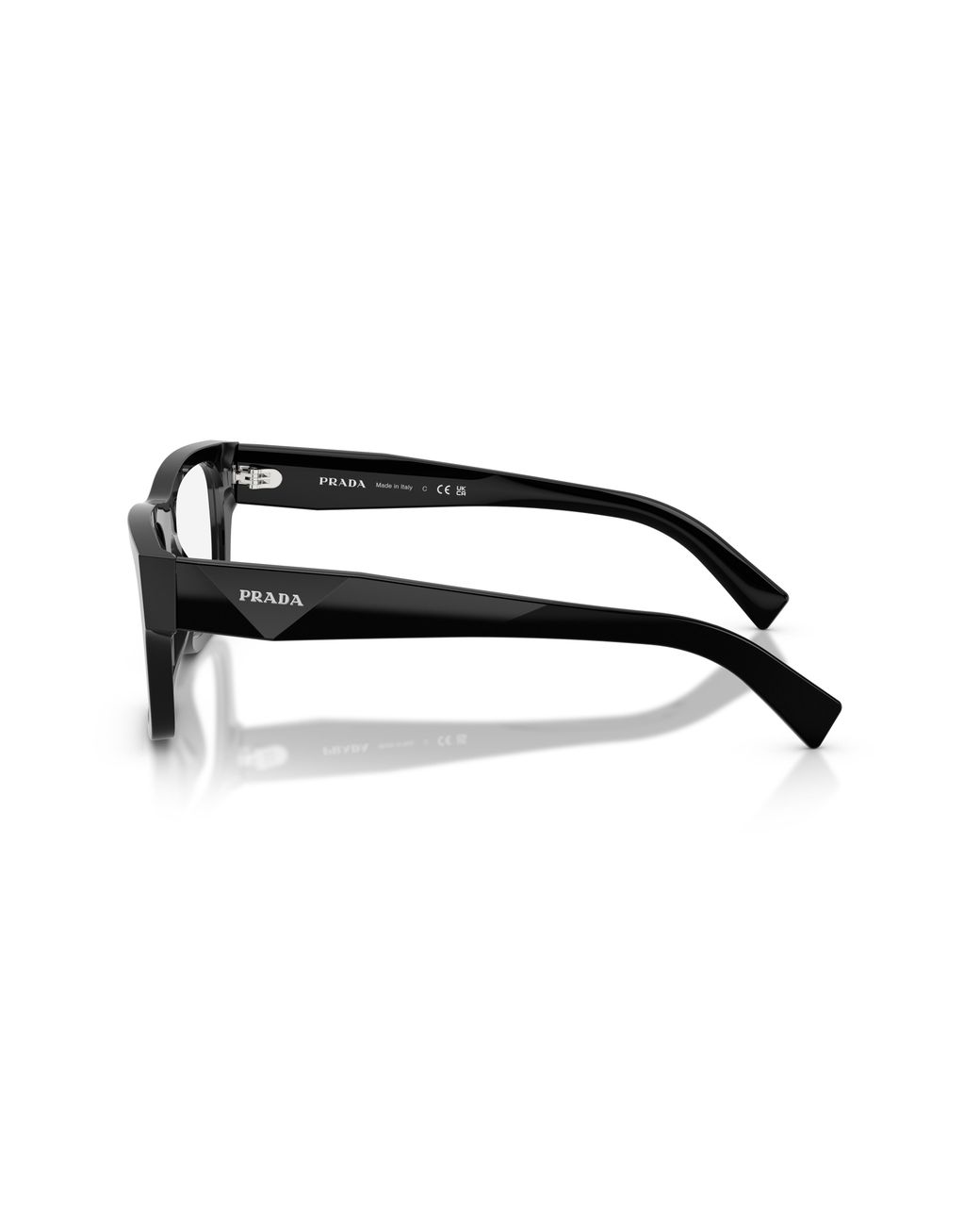 Prada Black Pr C01V 16K1O1 Optical Frames Acetate Pillow Normal for men