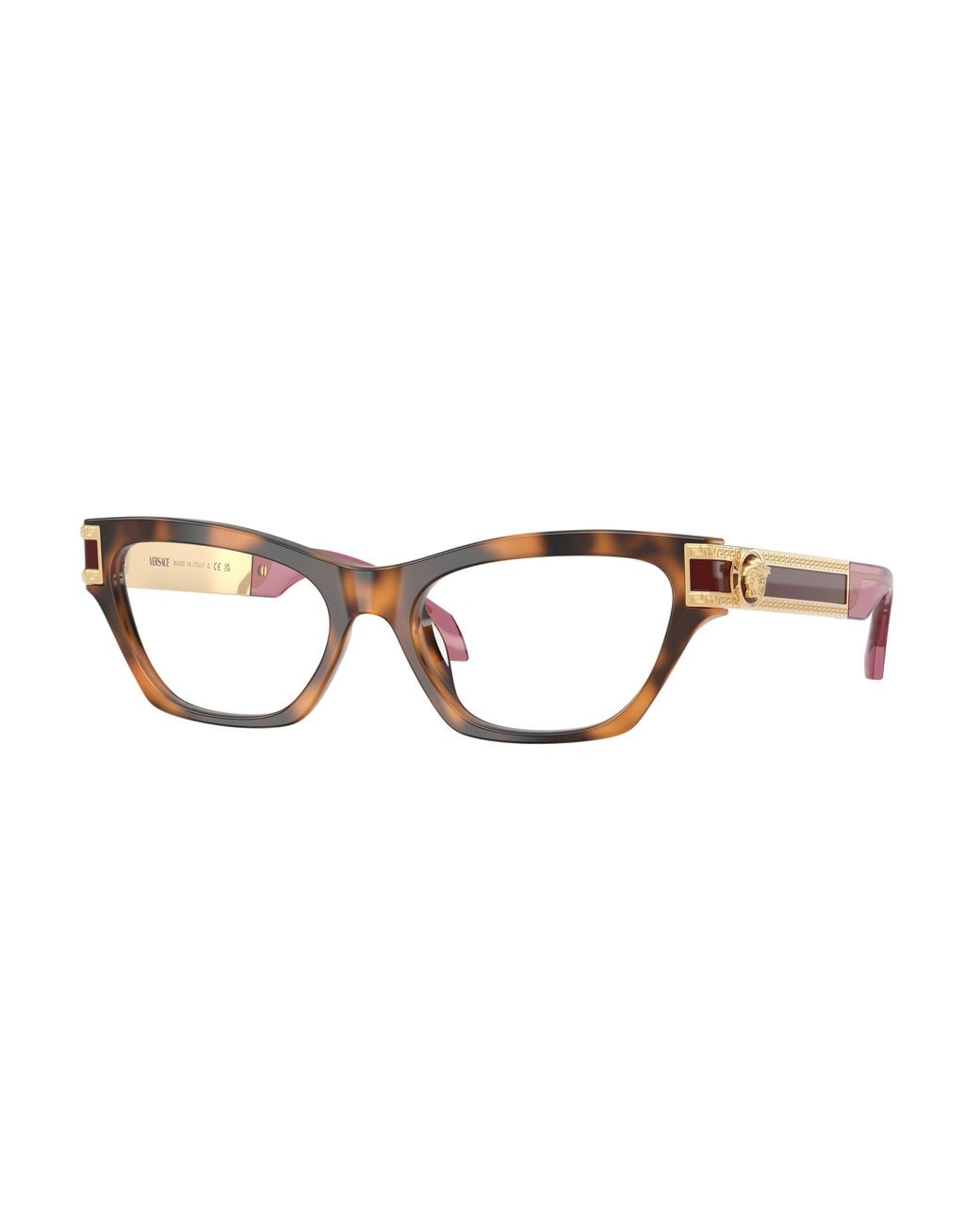 Versace Black Ve3396U 5264 Optical Frames Acetate Transparent Cat Eye Normal