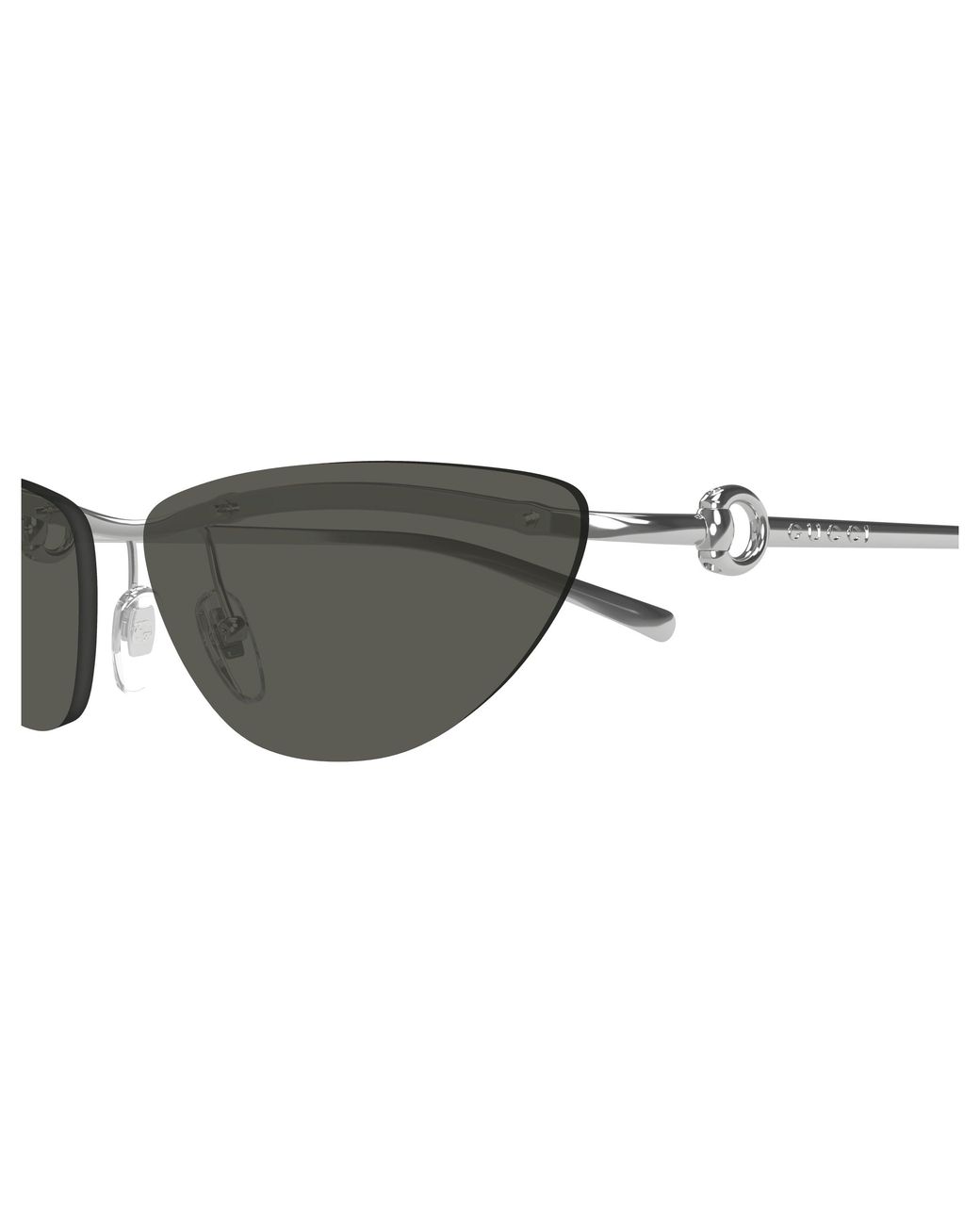 Gucci Black Gg1701S 001 Sunglasses Metal Cat Eye