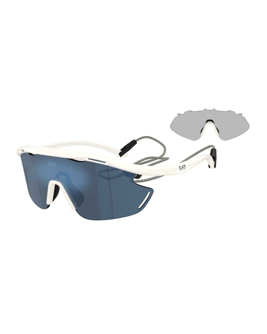 Moncler Black Q74002 629555 Sunglasses Injected Geometric Mirror for men