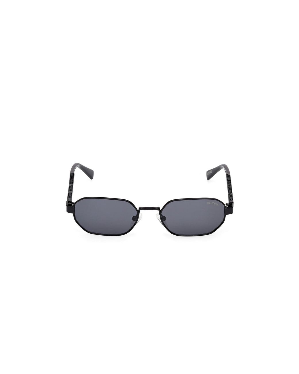 Guess Black Gu00231 01A Sunglasses Metal Smoke Geometric Normal