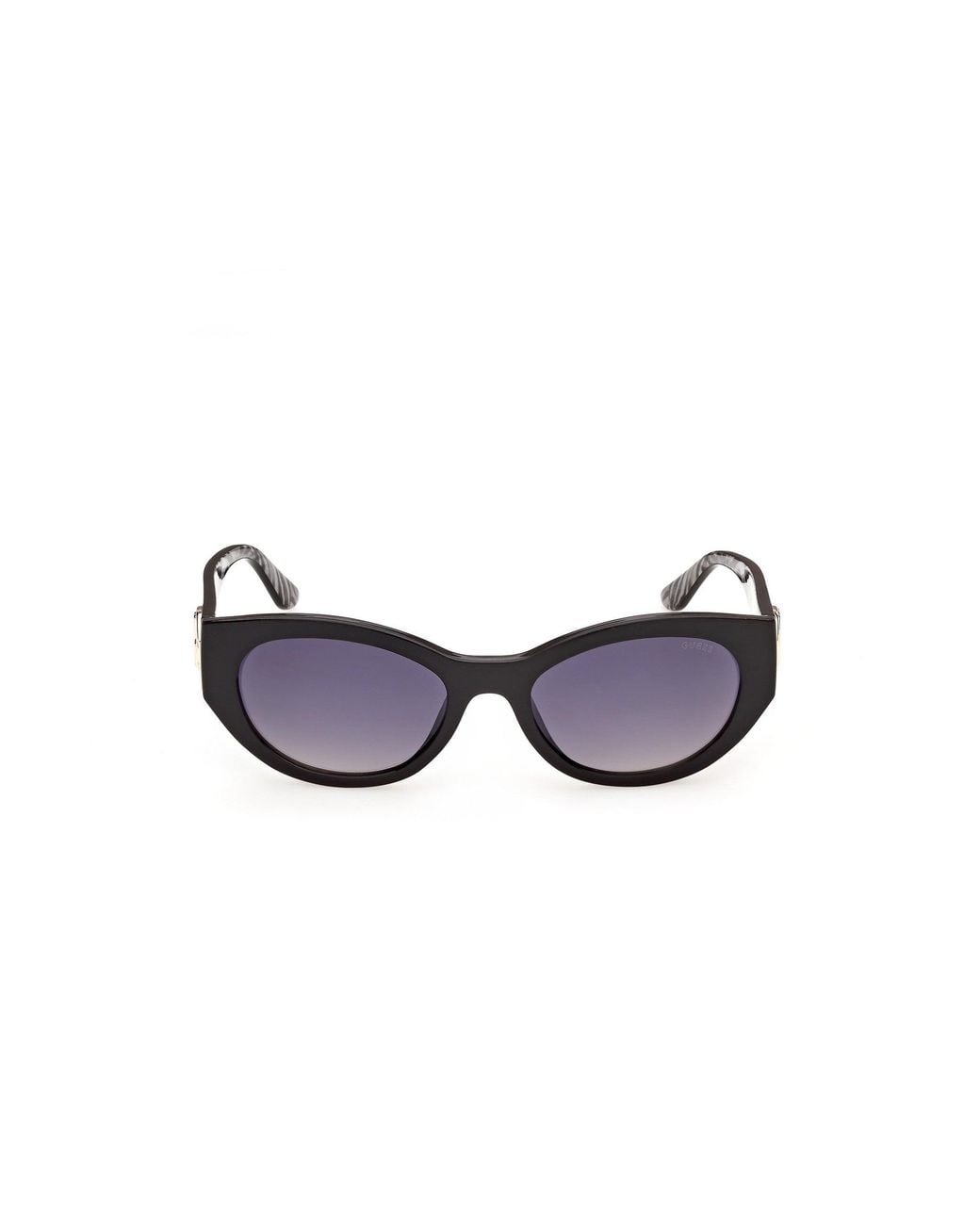 Guess Black Gu00362 01B Sunglasses Injected Smoke Round Normal