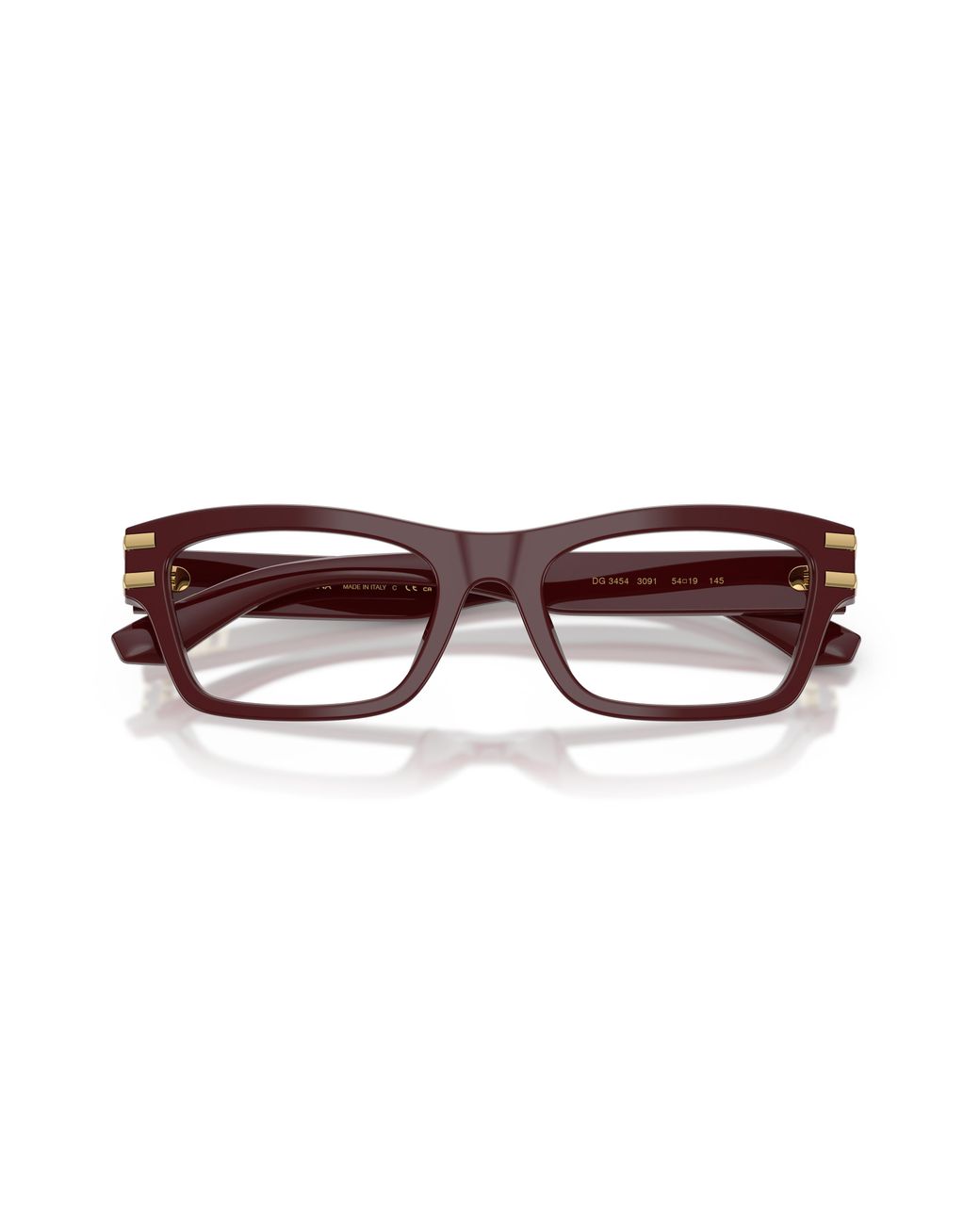 Dolce & Gabbana Black Dg3454 3091 Optical Frames Acetate Transparent Squared Normal
