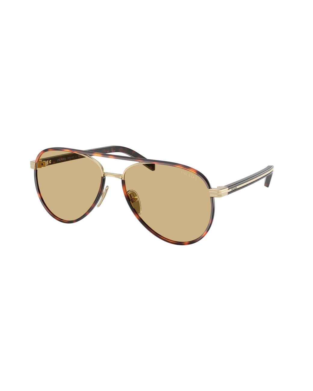 Prada Black Pr B57S 21E10R Sunglasses Steel Pilot Normal