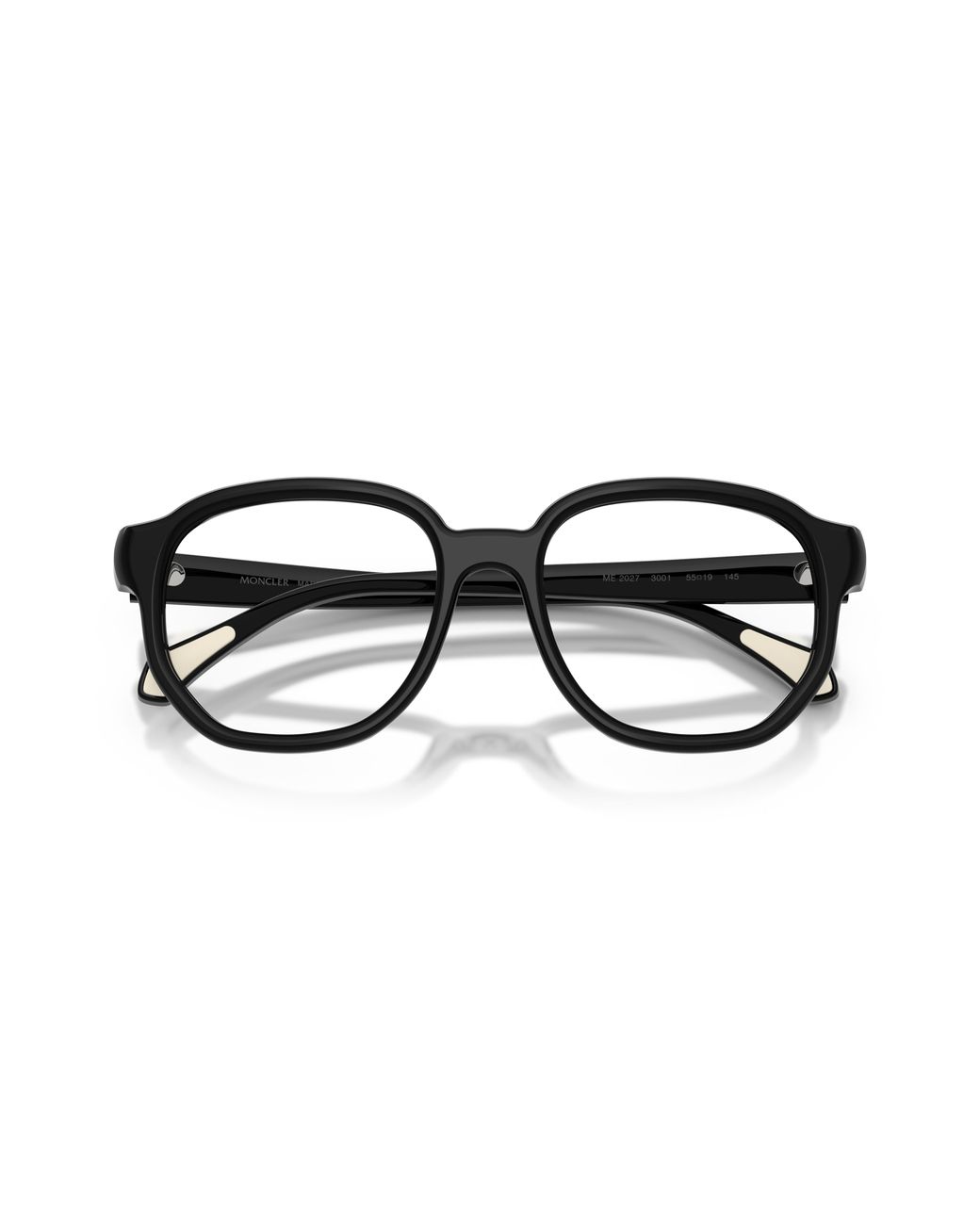 Moncler Black Me2027 3043 Optical Frames Acetate Transparent Pillow Normal