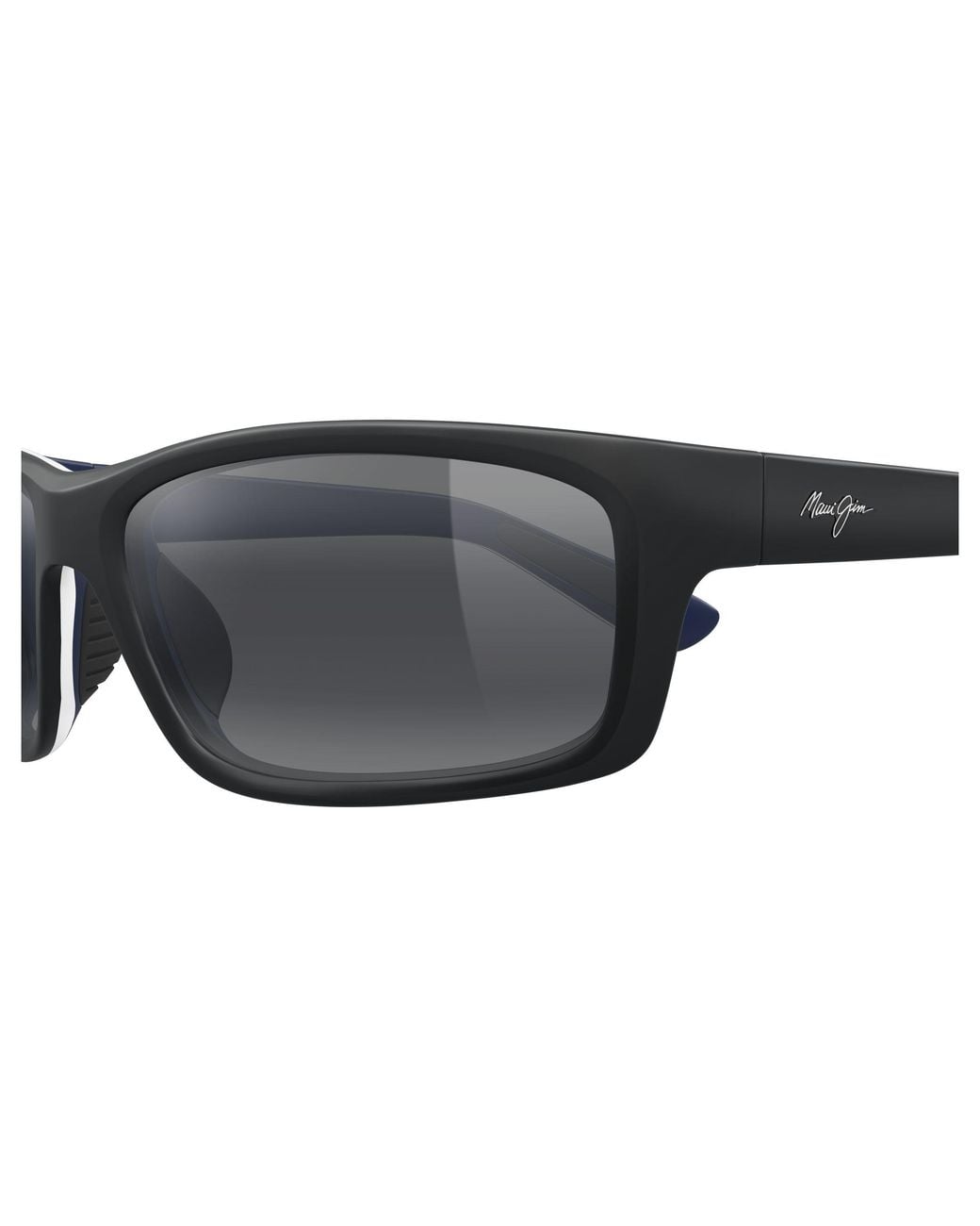 Maui Jim Black Mj0766S 001 Occhiali Da Sole Iniettato Grigio Squadrata