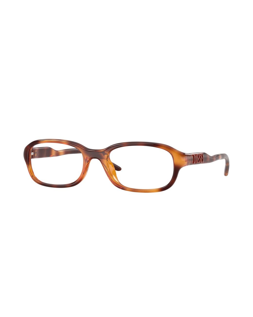 DIESEL Black Dl6015U 2003 Optical Frames Injected Transparent Squared Normal