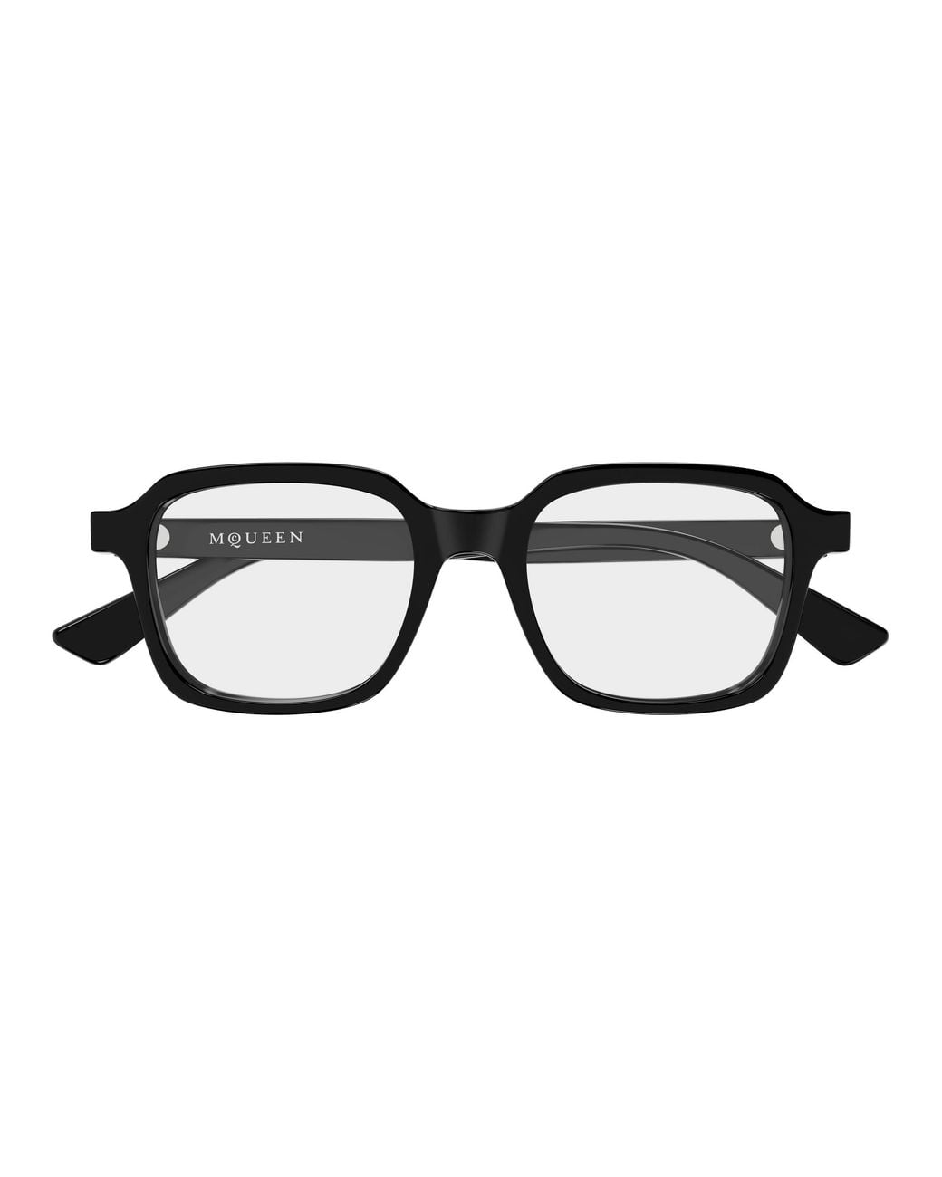 McQueen Black Am0572O 001 Montature Da Vista Acetato Trasparente Squadrata