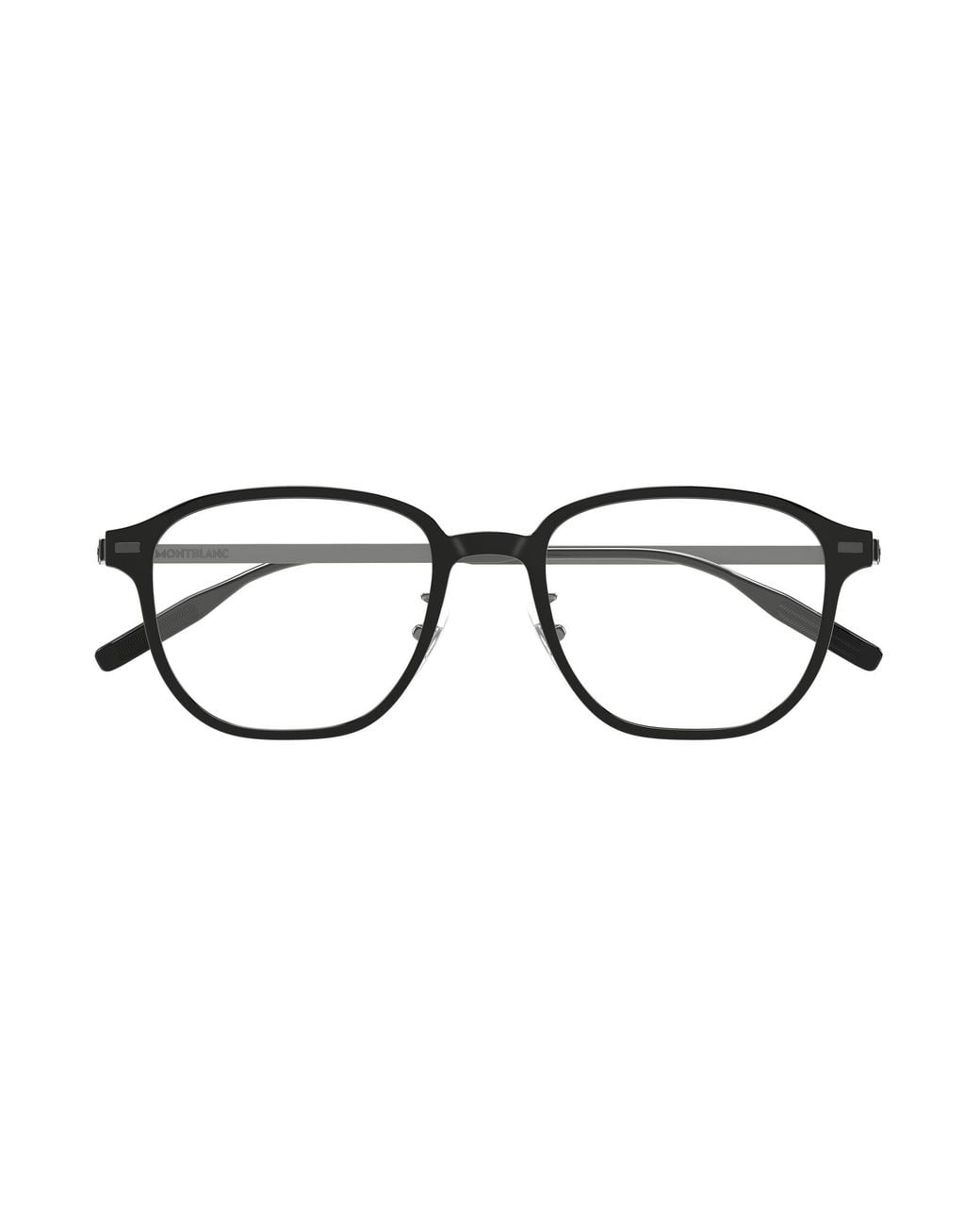 Montblanc Black Mb0466Oa 001 Optical Frames Injected Transparent Geometric for men