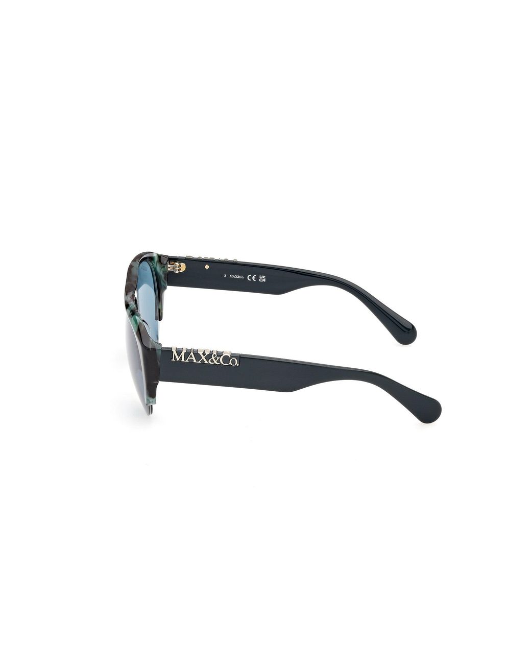 MAX&Co. Black Mo0167 55N Sunglasses Acetate Pilot Normal