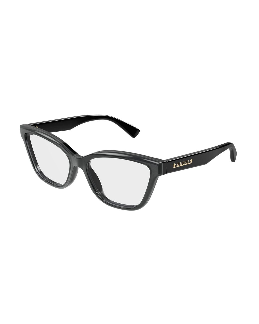 Gucci Black Gg1589O 001 Optical Frames Acetate Transparent Cat Eye