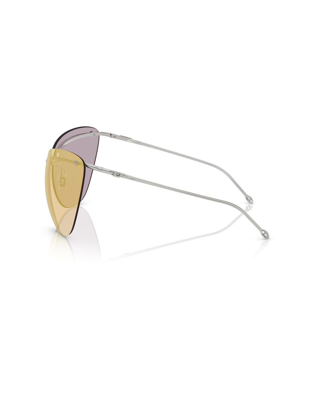 DIESEL Black Dl1007 103/5A Sunglasses Metal Cat Eye Mirrored