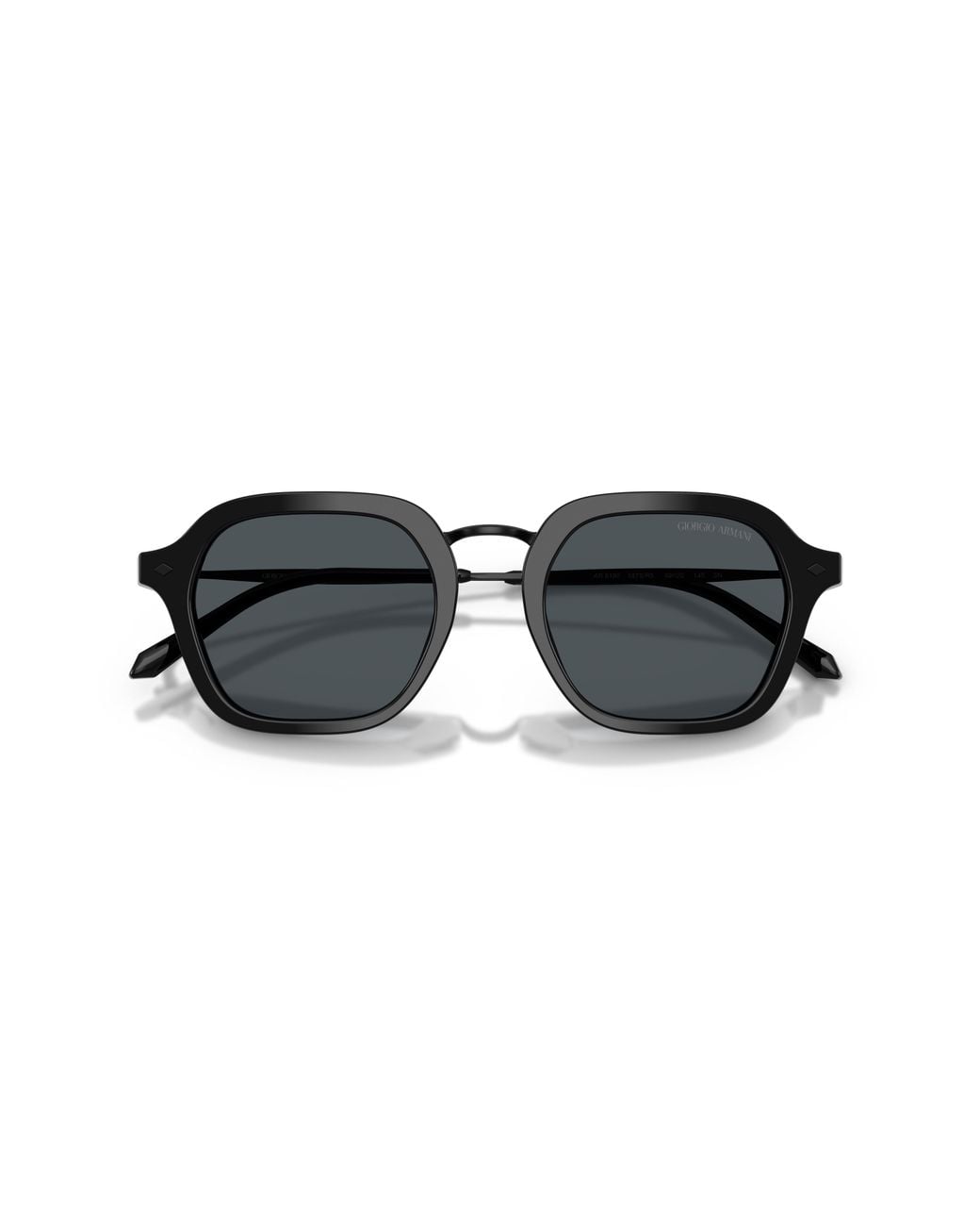 Giorgio Armani Black Ar6190 5875R5 Sunglasses Metal Squared Normal for men