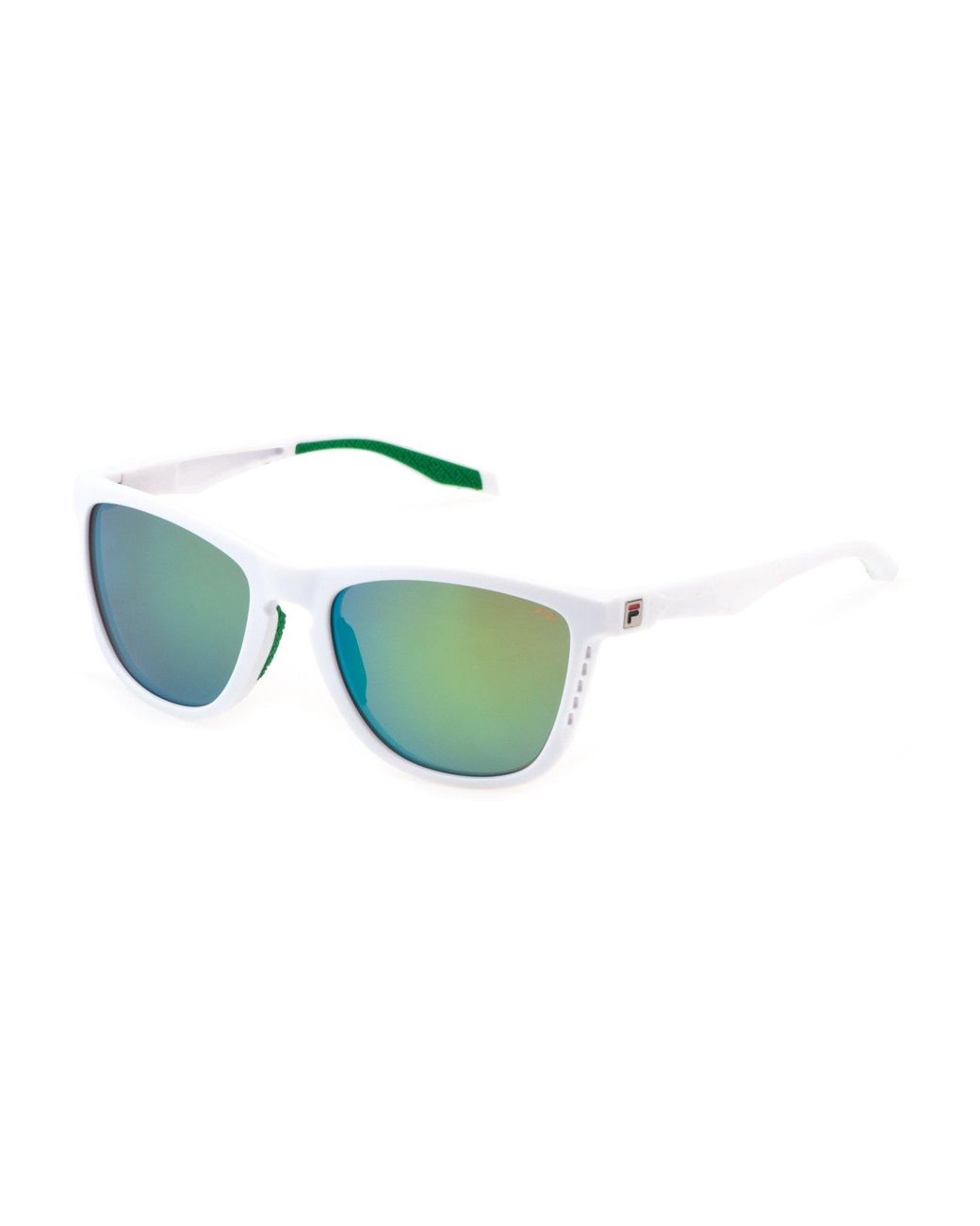 Fila Green Sfi895 847V Sunglasses Injected Squared Water -Repellent Mirror for men