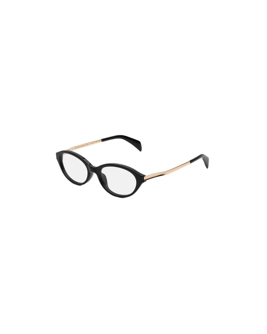 Retrosuperfuture Black 6Yw Numero 155 Nero & Oro Optical Frames Acetate Round