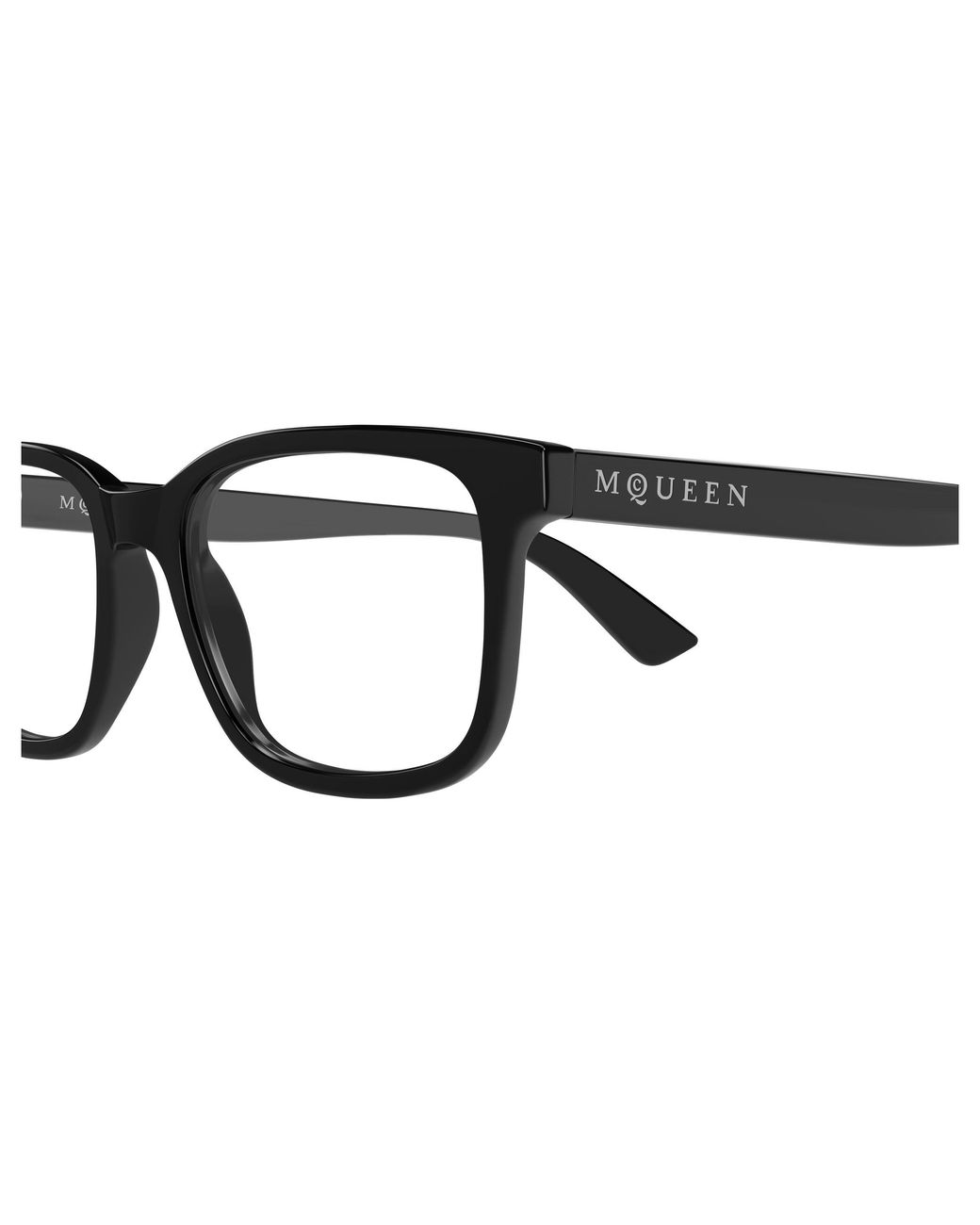 McQueen Black Am0541O 007 Optical Frames Acetate Transparent Squared for men