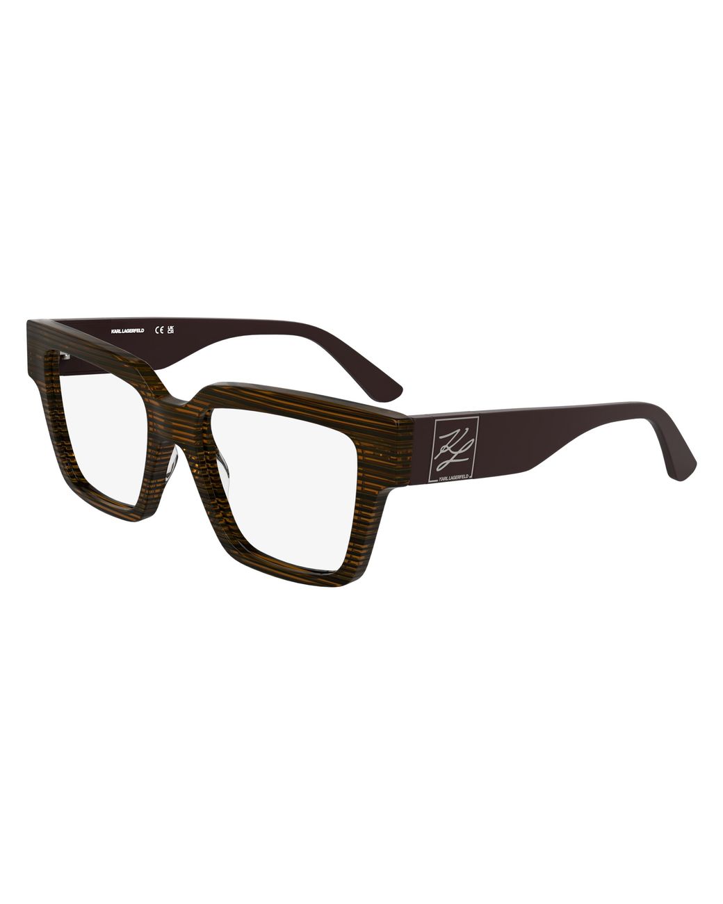 Karl Lagerfeld Black Kl6196 212 Optical Frames Acetate Squared Normal