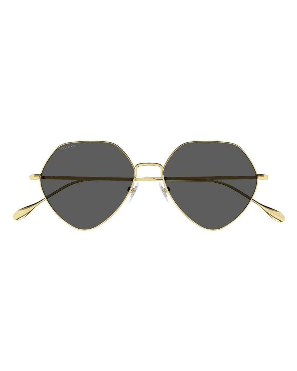 Gucci Black Gg1182S 001 Sunglasses Metal Geometric Normal