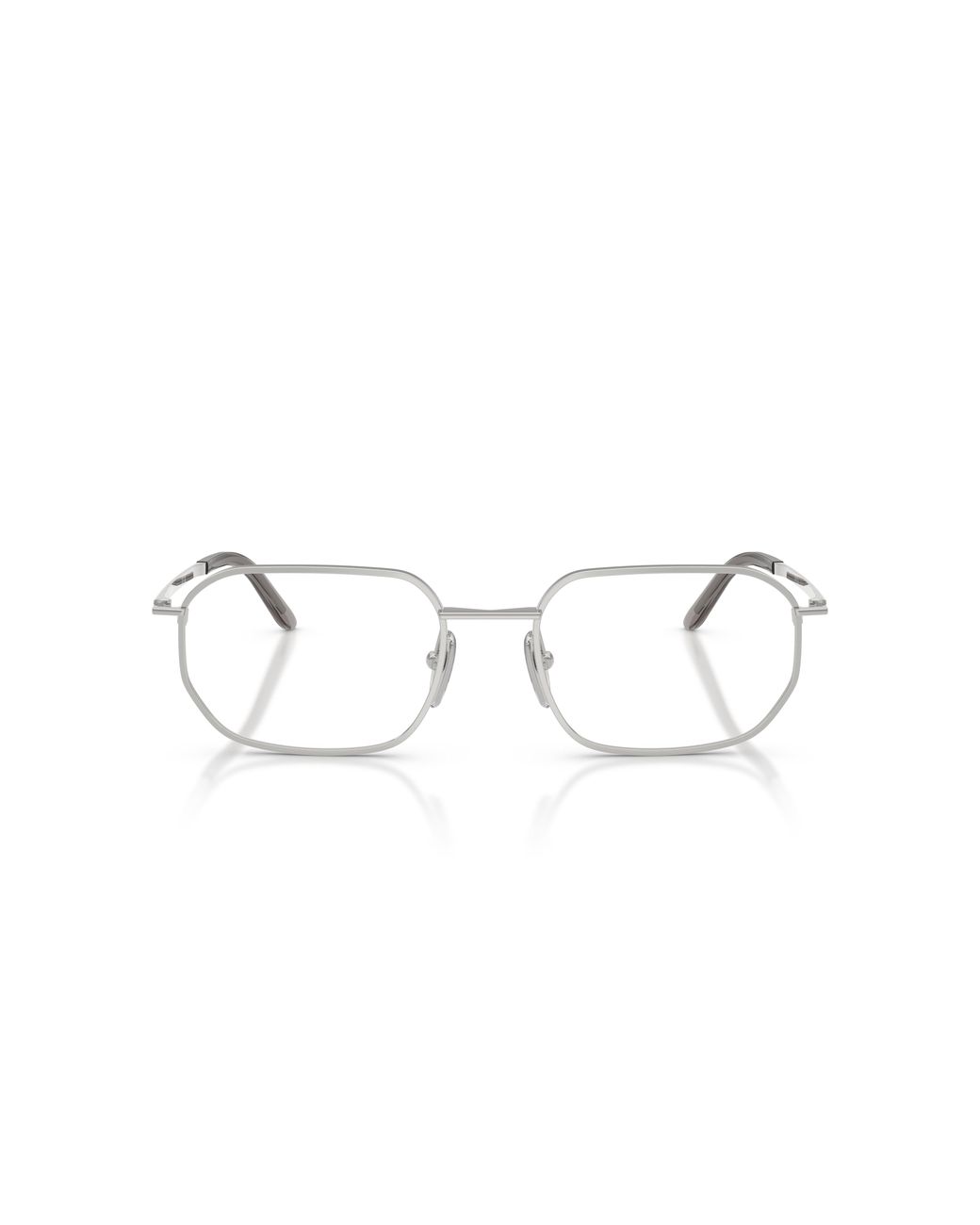 Prada Black Pr D51V 1Bc1O1 Optical Frames Metal Transparent Geometric Normal for men