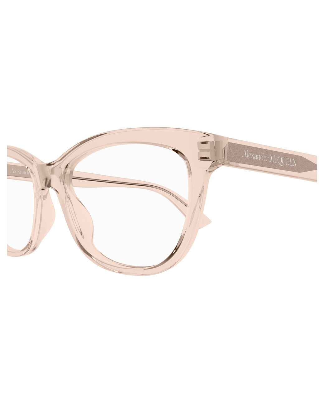 McQueen Black Am0461O 003 Optical Frames Acetate Transparent Cat Eye