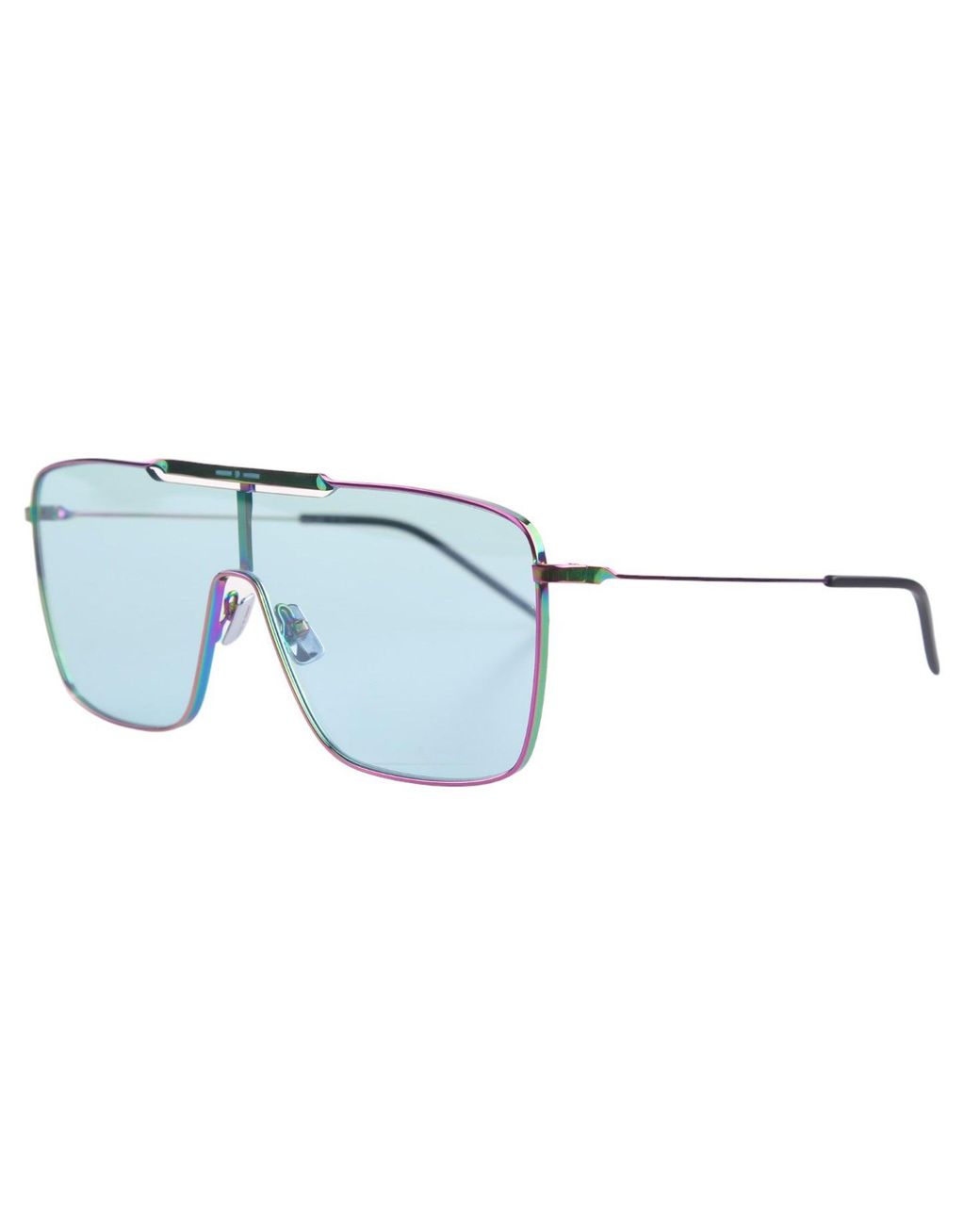 Italia Independent Blue Loyd 0321 Olg.000 Outlet Sunglasses Metal Light Mask Normal