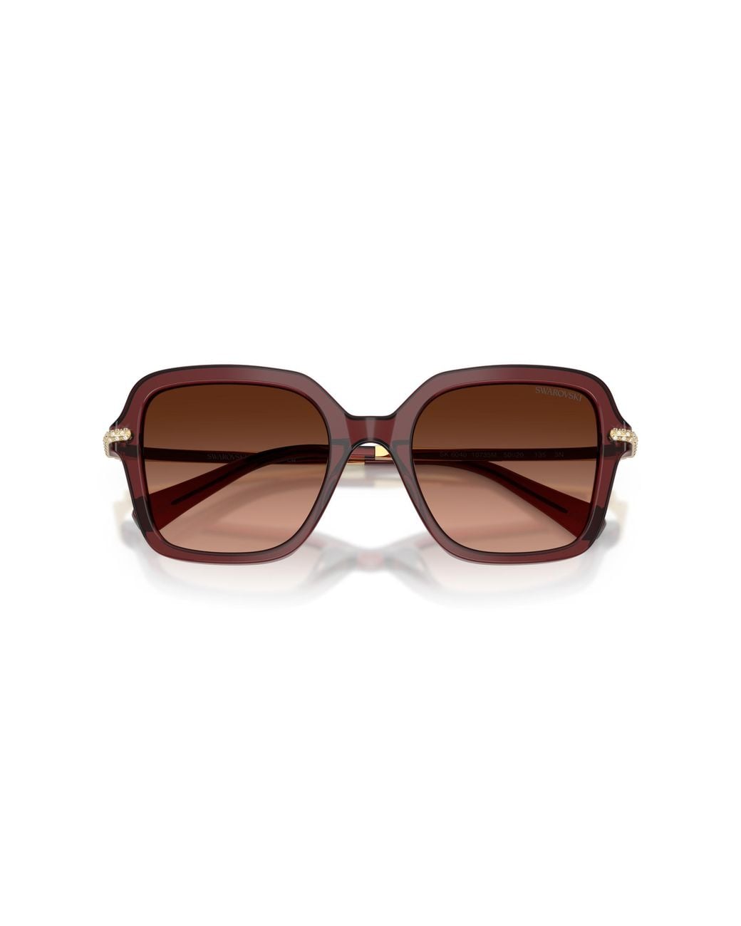 Swarovski Black Sk6040 10735M Sunglasses Acetate Geometric Normal Shaded