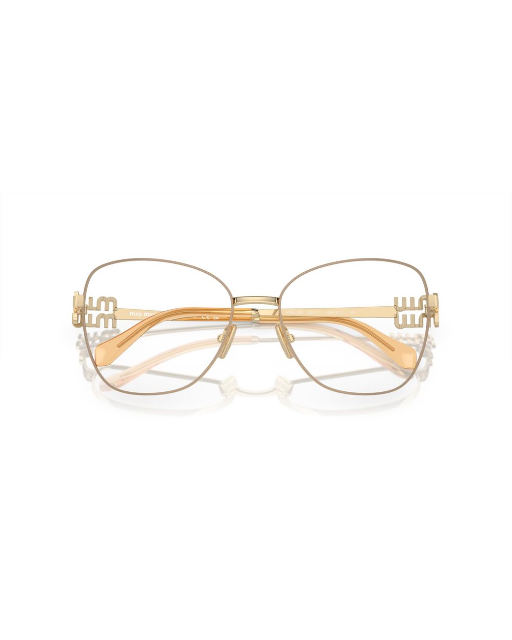 Miu Miu Black Mu 50Xv 14M1O1 Optical Frames Metal Transparent Pilot Normal