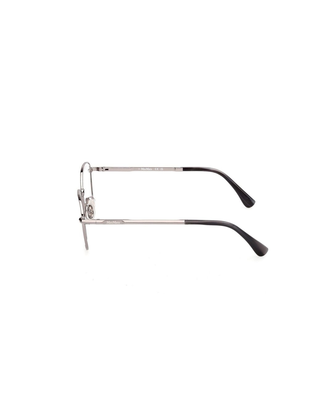 Max Mara Black Mm5246 36 Optical Frames Metal Squared Normal