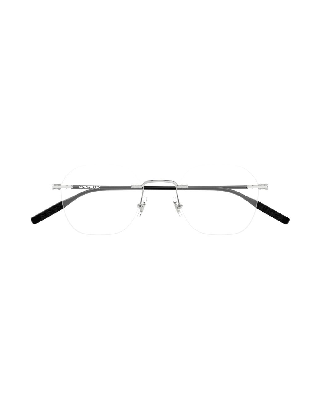 Montblanc Black Mb0471O 003 Optical Frames Metal Transparent Round for men