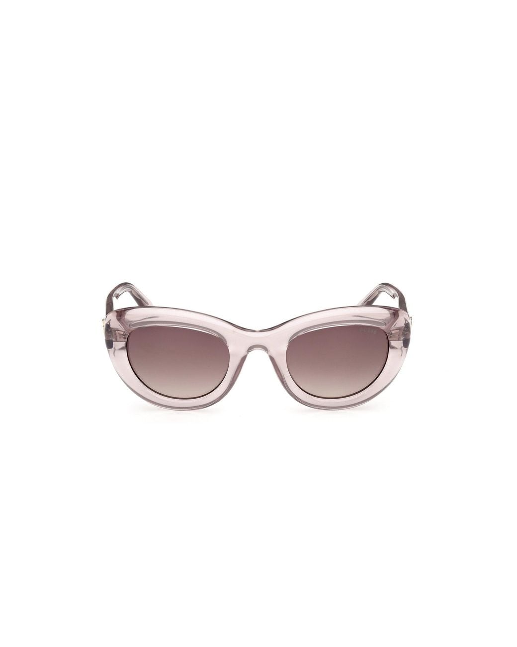 Guess Black Gu00352 57F Sunglasses Injected Cat Eye Normal