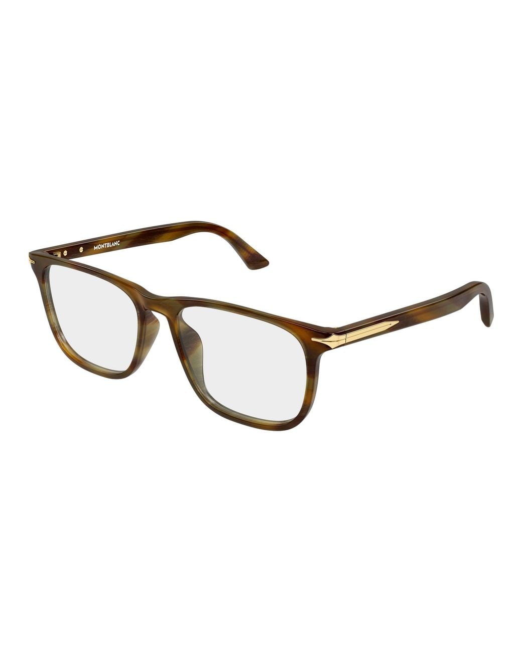 Montblanc Black Mb0520Ol 009 Optical Frames Acetate Transparent Squared for men