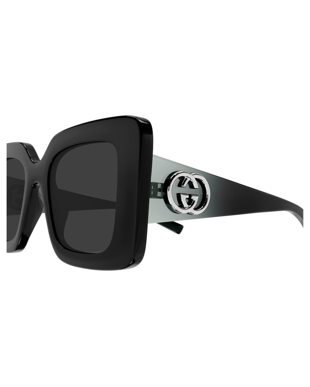 Gucci Black Gg2025S 001 Sunglasses Injected Squared