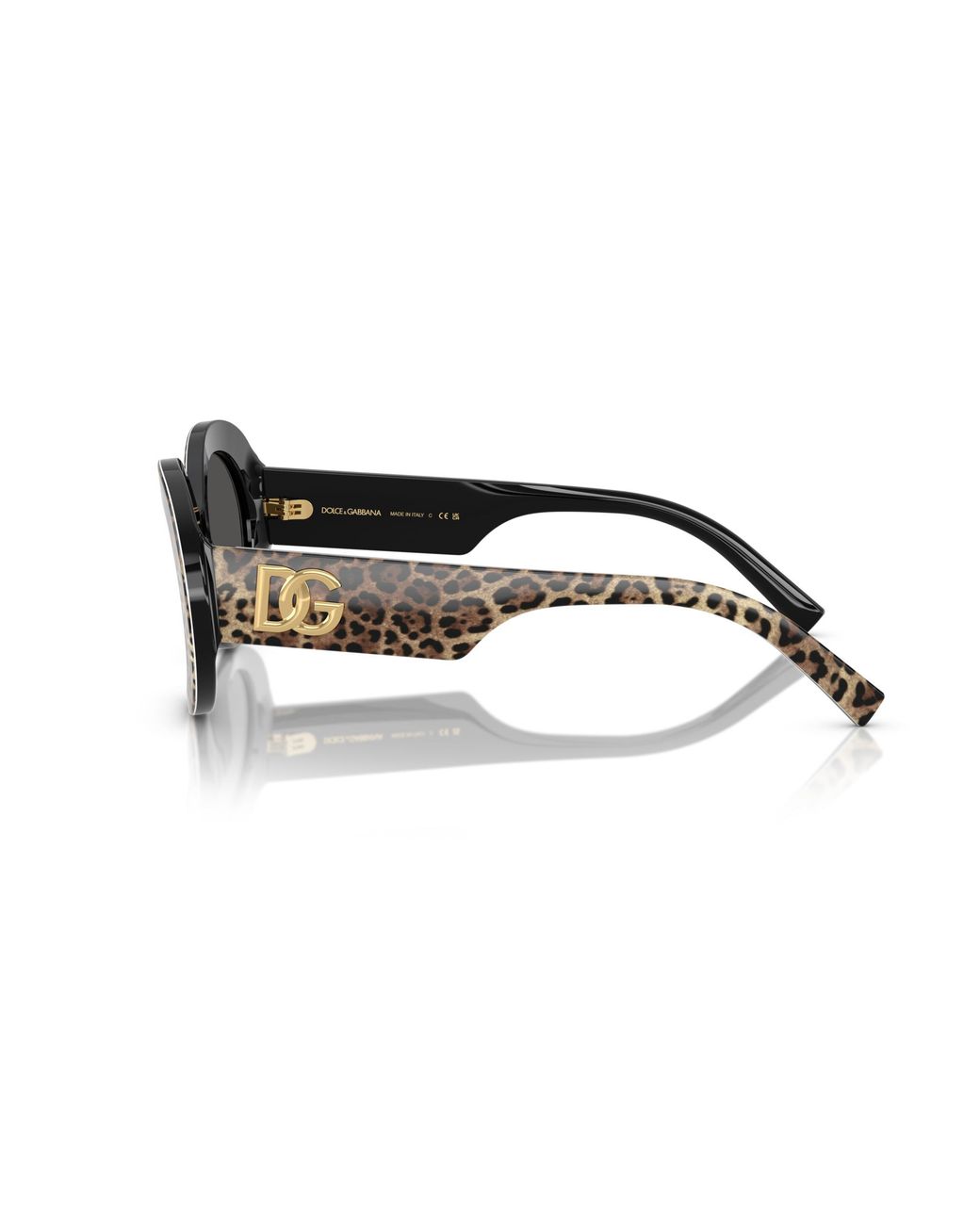 Dolce & Gabbana Black Dg4448 316387 Sunglasses Acetate Round Normal
