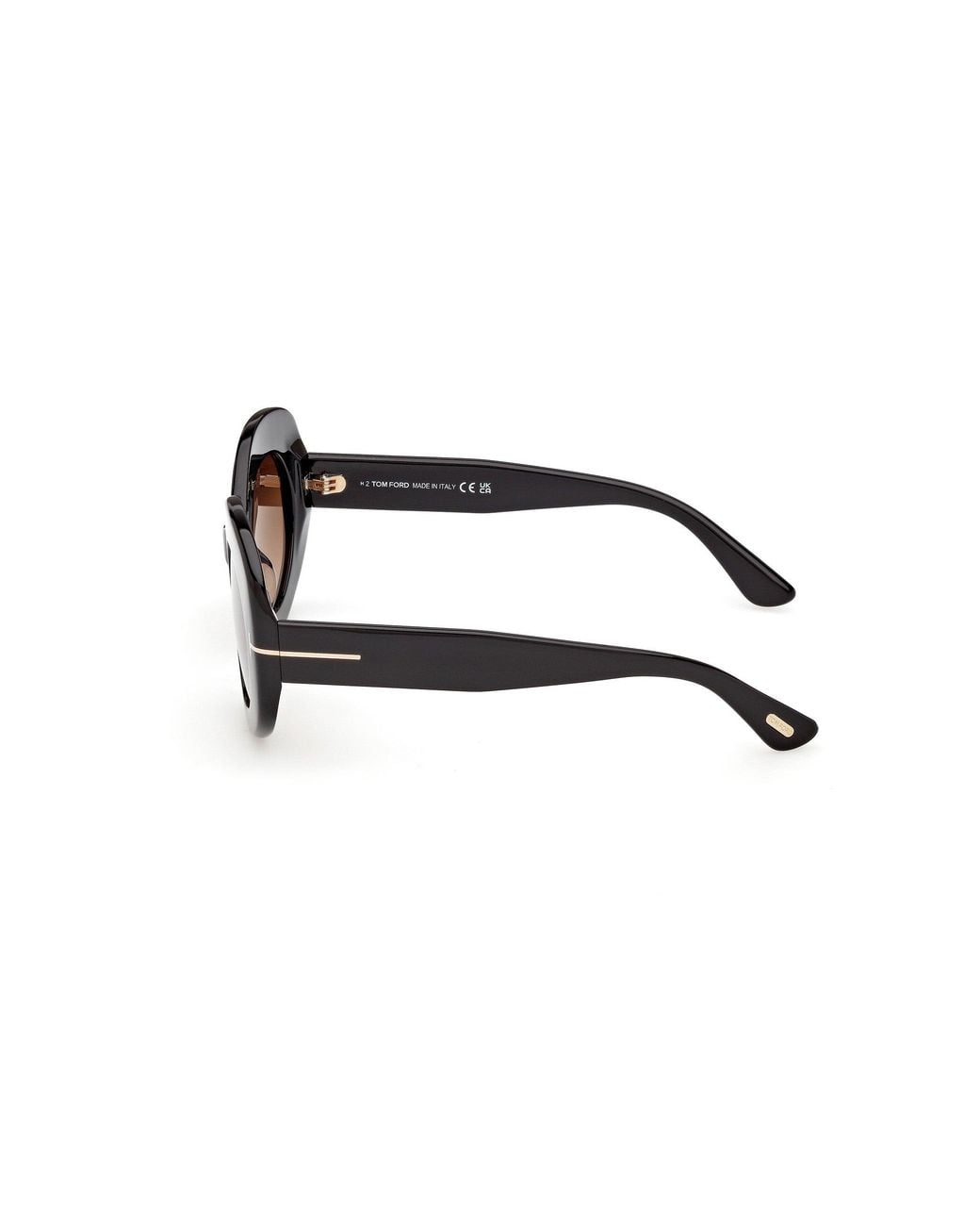Tom Ford Black Ft1346 Claudette-02 01F Sunglasses Acetate Round Normal