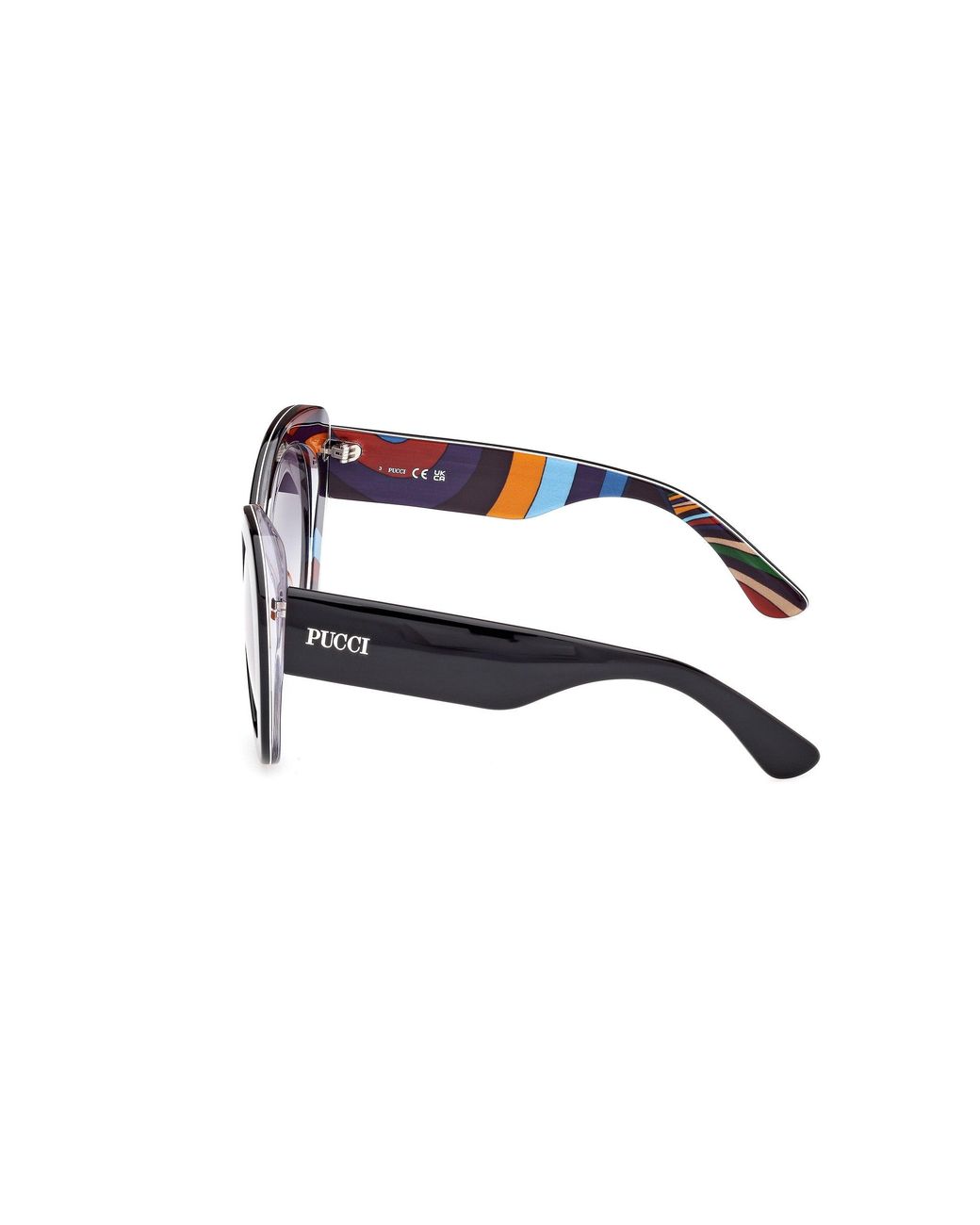 Emilio Pucci Black Ep0232 05W Sunglasses Acetate Round Normal