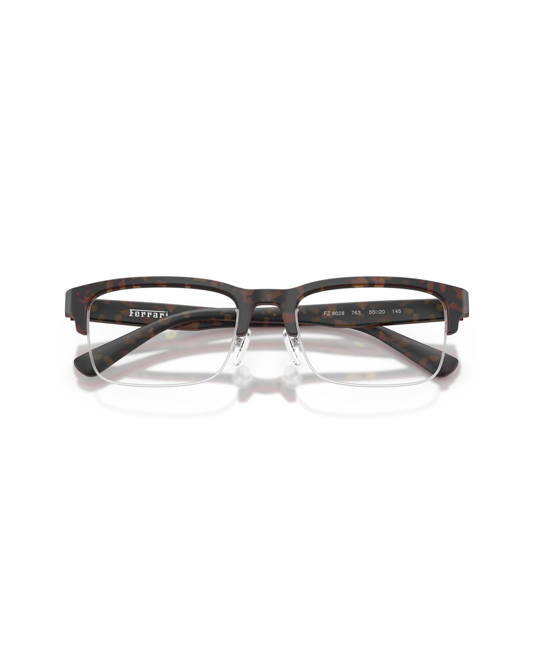 FERRARI SCUDERIA Black Fz8028 763 Optical Frames Acetate Transparent Pillow Normal