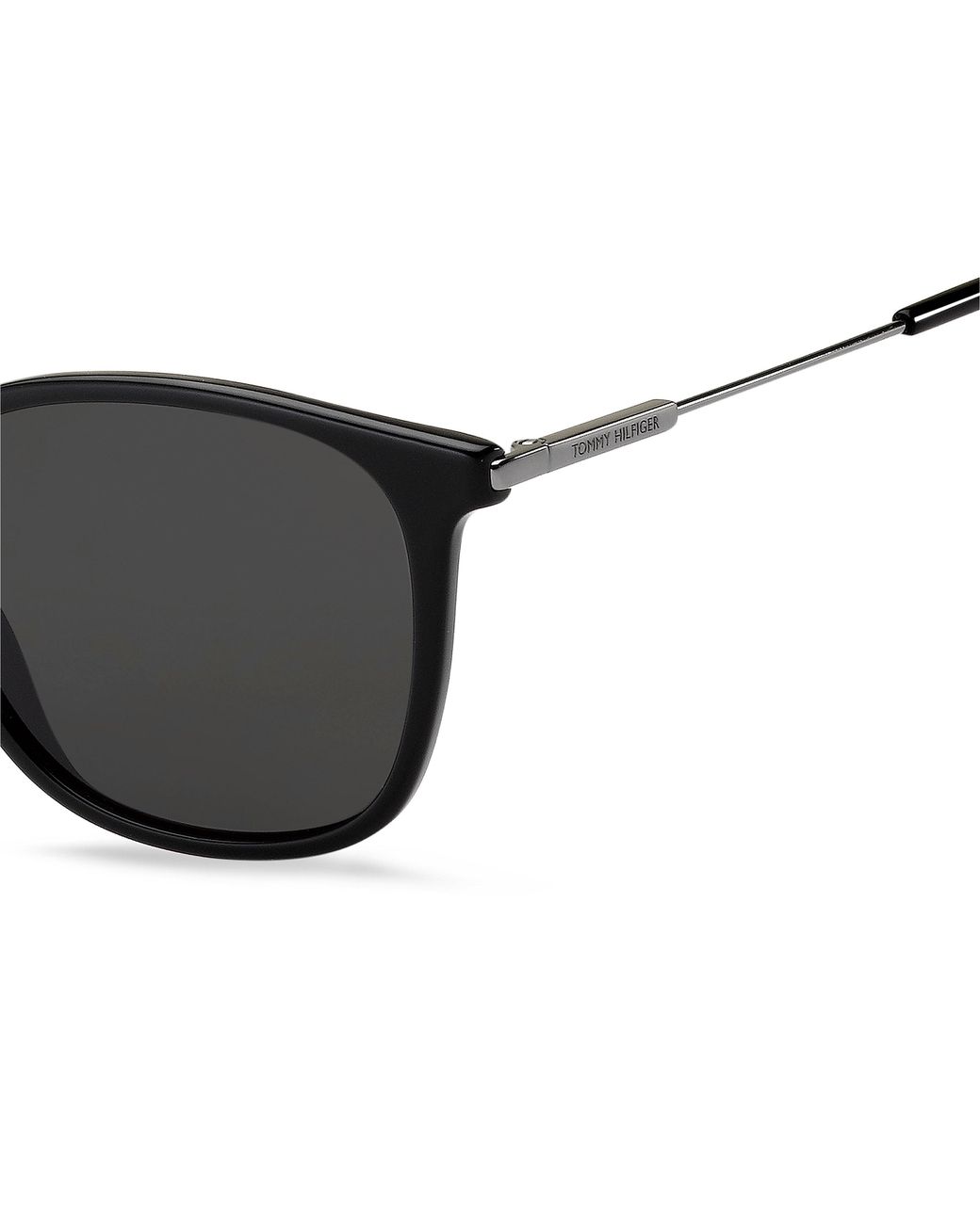 Tommy Hilfiger Black Th 1764/S 807/Ir Sunglasses Acetate Round Normal for men